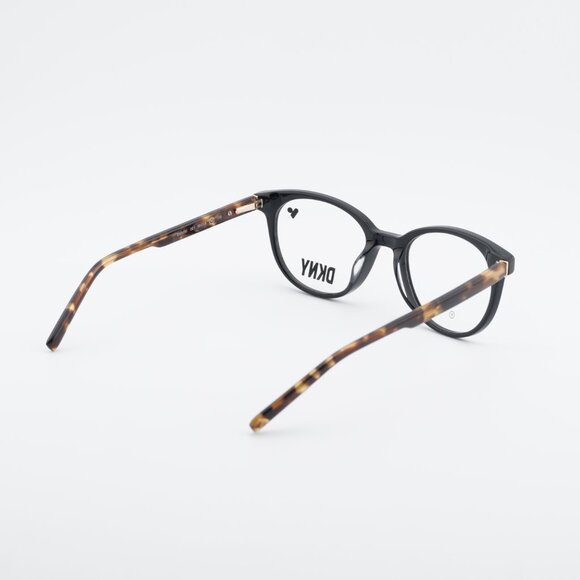 DKNY DK5050 001 Eyeglasses - Black/Havana 50mm Round Frame main image 8